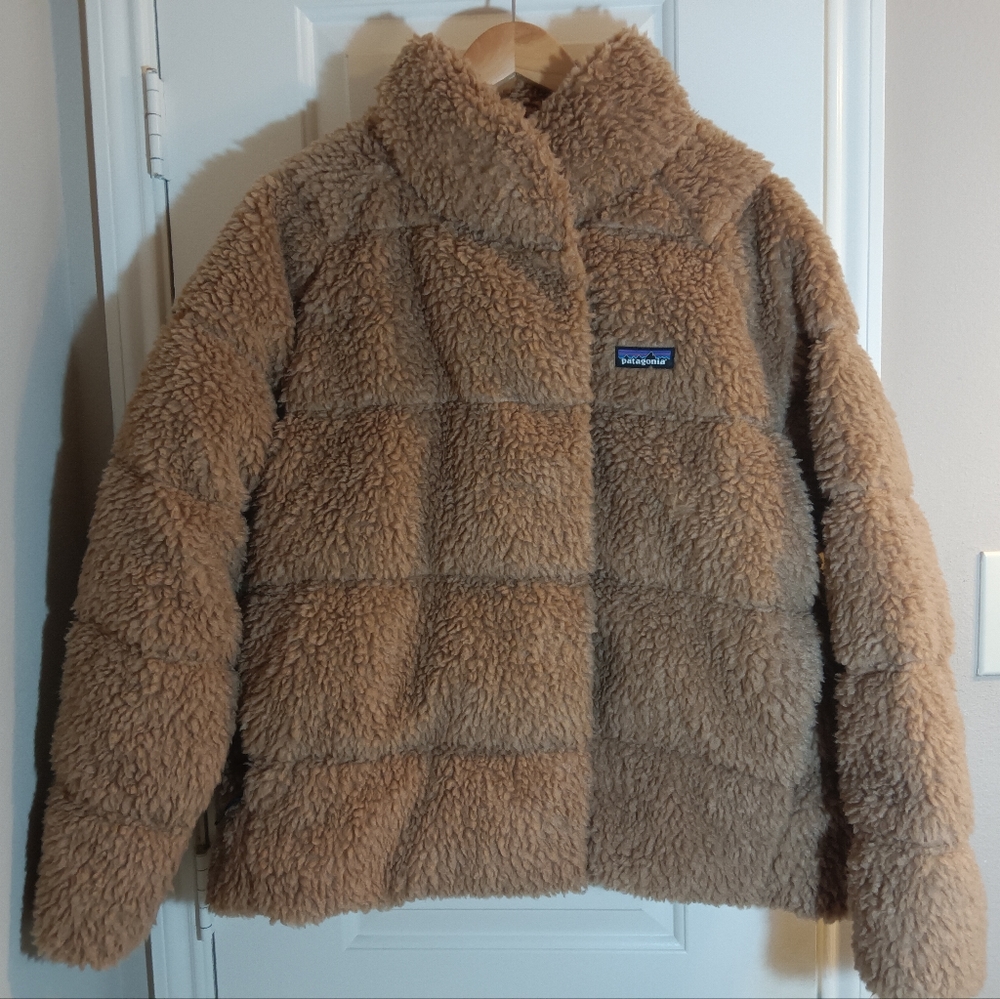 Patagonia Recycled High Pile Fleece Down Jacket XL nest brown